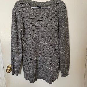 Madison Lilly Woven Pullover Sweater  - L
